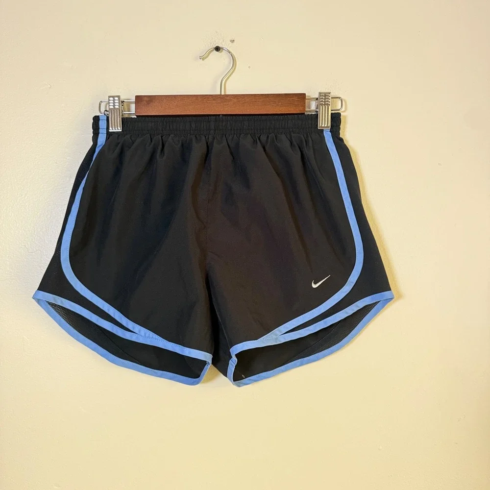 Nike Tempo Dri-FIT Mesh Trim Running Shorts Size Small Black Blue